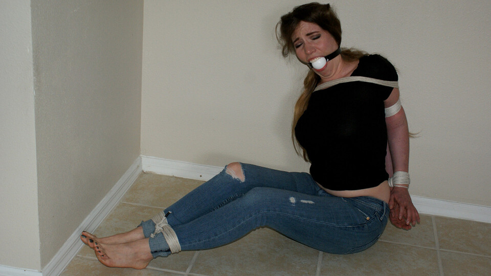 Attacked And Hogtied In Her Kitchen!  